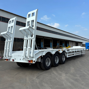 <span class=keywords><strong>Semi</strong></span>-remorque surbaissée 60 tonnes 16m*5m 3 essieux à suspension mécanique pour transport d'excavatrices, 8 verrous à torsion - Product Image 2