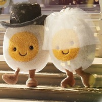 Boneka Telur Rebus Pernikahan Gaya JC PLAYPOP Versi Tinggi 15cm Isi Kapas PP Ultra Lembut Dapat Dicuci Hadiah Pasangan Pengantin B2B