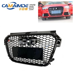 Camaimde Grille <span class=keywords><strong>Audi</strong></span> Neuve en Plastique PP+ABS Brillant/Mat pour <span class=keywords><strong>Audi</strong></span> <span class=keywords><strong>A1</strong></span> 8X 2012 Modèle Noir/<span class=keywords><strong>Gris</strong></span>/Argent - Product Image 3