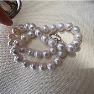 Collar de Perlas de Agua Dulce Natural, Coloridas, con Textura de Pintura al Óleo, Estilo Barroco, Versátil - Product Image 3