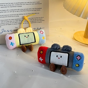 Porte-clés en peluche manette de jeu dessin animé, couleurs rouge et bleu, breloque de sac en forme de manette de jeu portable, cadeau pour les joueurs et les adolescents - Grande Vente - Product Image 3