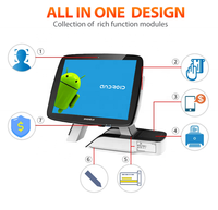 Système de caisse enregistreuse POS ZHONGJI AO7 avec imprimante thermique Android 15 pouces, stockage haute capacité, compatibilité multi-appareils, intégré