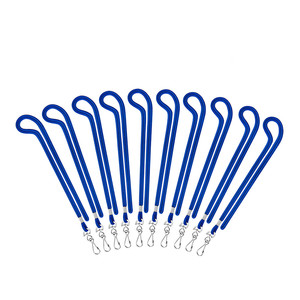 Rond Tissé Bleu Durable En Vrac Lanière Pour Clés Porte-étiquettes Cartes D'identité Porte-clés Employés <span class=keywords><strong>Étudiant</strong></span>s Visiteurs - Product Image 1