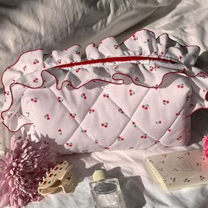 Sac de Maquillage en Dentelle Florale avec Fermeture Éclair, Doux, Magnifique, Moderne, Élégant, Coloré, Grande Capacité, pour Femme - Product Image 2