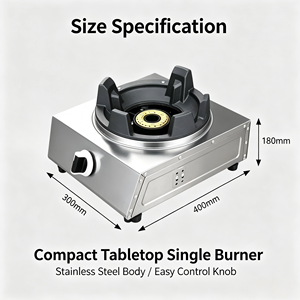 Cocina <span class=keywords><strong>de</strong></span> Gas Individual, Disponible ODM/OEM, Cuerpo <span class=keywords><strong>de</strong></span> Acero Inoxidable, Estufa <span class=keywords><strong>de</strong></span> Gas para Catering, Hoteles y Hogares, Suministro al por Mayor - Product Image 6