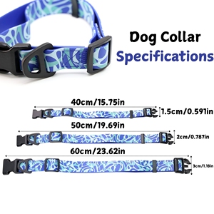 Set di design di lusso impermeabile e resistente in PVC/PU collari per cani da passeggio regolabili con guinzaglio imbottito 1.2m stampa collare per cani personalizzato - Product Image 5