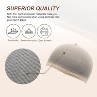 Filet de Perruque Gloway, Ventilée en Nylon Noir pour Femmes, Matériel de Fabrication de Perruques