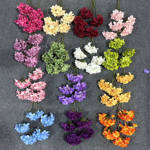 Bouquet de fleurs artificielles d'hortensia à 5 têtes, fleurs en soie réalistes, pour décoration de mariage, de maison et accessoires de photographie - Product Image 2