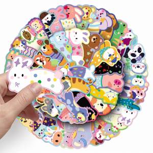 50 Original <b>Running</b> <b>Animal</b> Waterproof Stickers Cute Q-Style Painted for Luggage Notebooks Planners & Mobile Phones - Product Image 5
