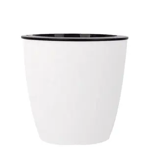Logo Automatic Watering Flower Pot Chinese Hot-sale Simple Planting Customized Indoor Outdoor Garden Decoration White Modern 63g
