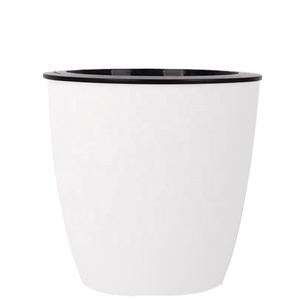 <span class=keywords><strong>Maceta</strong></span> de riego automático con logotipo, <span class=keywords><strong>maceta</strong></span> china de plantación sencilla personalizada para decoración de jardín interior y <span class=keywords><strong>exterior</strong></span>, blanca y moderna, 63g - Product Image 1