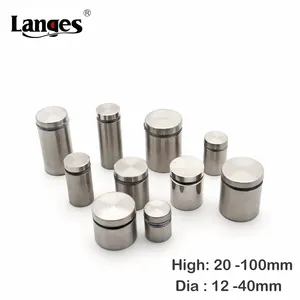 Entretoise murale creuse en acier inoxydable pour panneau publicitaire, <span class=keywords><strong>vis</strong></span> de fixation pour support de verre - Product Image 3