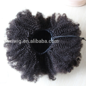 नई ड्रॉस्ट्रिंग पोनीटेल कुंवारी बालों तंग किंकी कर्ली ब्युन - Product Image 2