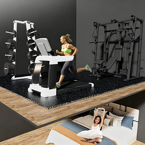 Baldosas para Exteriores para Garaje, <span class=keywords><strong>Gimnasio</strong></span> en Casa, Tapete de <span class=keywords><strong>Gimnasio</strong></span>, Tapete para Piso de <span class=keywords><strong>Gimnasio</strong></span>, Área de Entrenamiento de Fuerza, Insonorización - Product Image 2