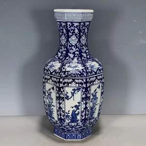 Emballage de cadeaux stocké bleu et blanc <span class=keywords><strong>dynastie</strong></span> <span class=keywords><strong>ming</strong></span> rustique antique glaçure <span class=keywords><strong>vase</strong></span> à fleurs - Product Image 2