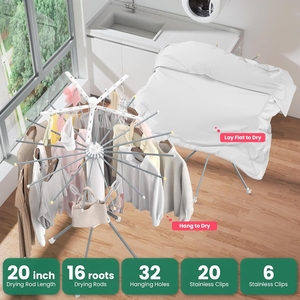 Octopus Shaped Folding Outdoor Drying Rack Portable Foldable Design for <strong>Over</strong> <strong>Doors</strong> Hanging Clothes Drying Rack with <strong>Hooks</strong> - Product Image 3