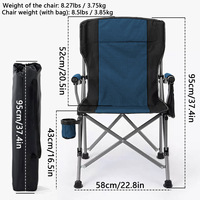 Chaise de camping pliante robuste Mingchan avec table latérale, siège portable pour la pêche et la plage, idéal pour les pique-niques en plein air et les voyages (vente en gros)