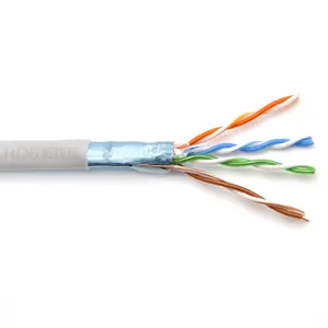 Networek Kabel FTP CAT5E Tembaga Telanjang 8 * 0.5BC Kabel Networek Terlindung Tunggal untuk Komunikasi