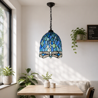 Lustre suspendu LED marocain rétro fait main en fer, abat-jour en verre bronze antique, taille moyenne, lampe de plafond suspendue