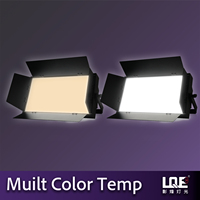 Lampe à panneau LQE 300W, 264 LED, température de couleur 3200K-5600K, contrôle DMX512/FB4, blanc chaud, alliage d'aluminium, montage suspendu, dimmable