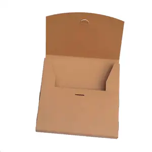 Caja de regalo plegable de Papel kraft con logotipo personalizado para bufanda, ropa interior, embalaje, cajas de embalaje para camisetas