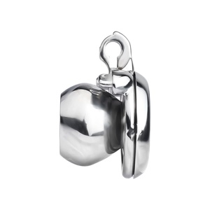 FRRK-279 Dispositivo de Castidad Metálico, Jaula para Pene con Catéter, Venta al por Mayor, Jaula de Castidad Plana, Fábrica, BDSM, Piercing de Glande - Product Image 5