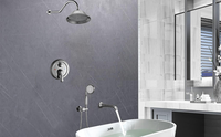Système de douche à effet pluie pour salle de bain haute pression avec pommeau de douche de 8 pouces