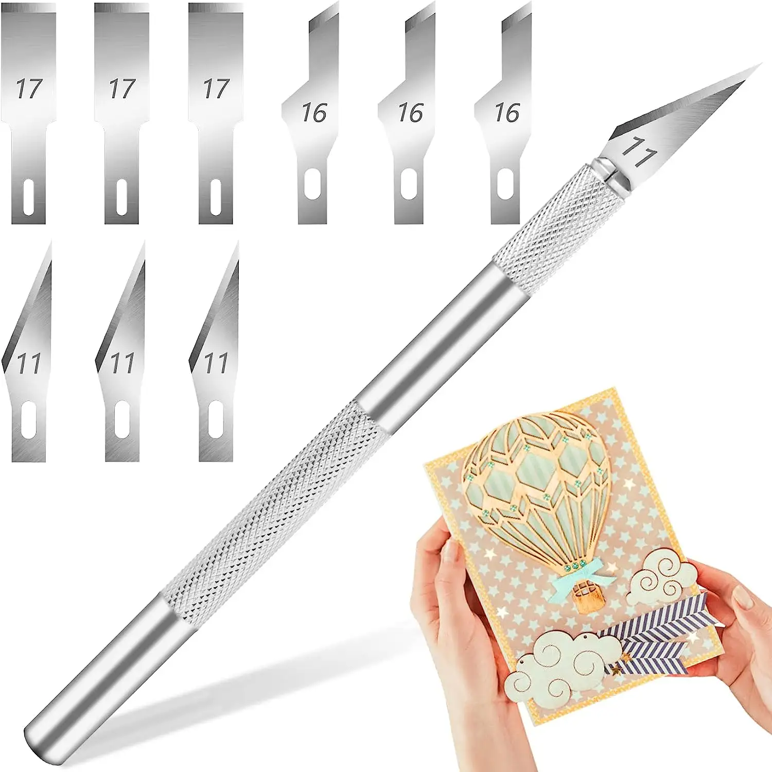 उच्च गुणवत्ता ब्लेड शौक एल्यूमीनियम संभाल शिल्प चाकू नक्काशी सेट DIY कला चाकू