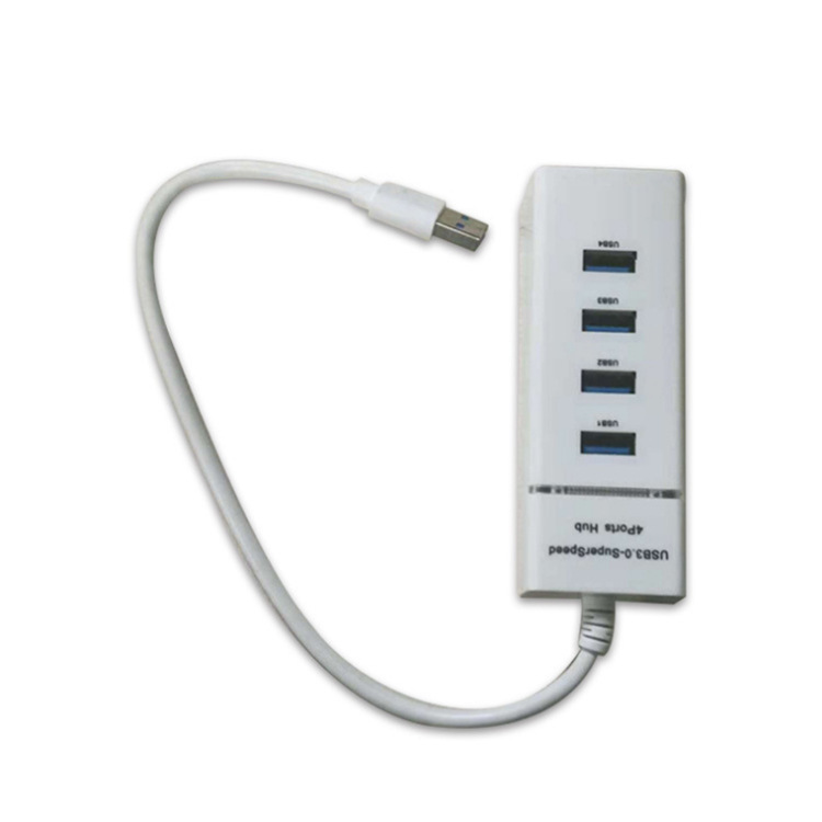 Usb-концентратор с USB 3,0 на 4 порта, черный, белый, АБС-пластик, пылезащитное соединение, компьютерная клавиатура, U-диск