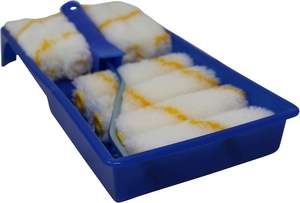 Kit de <span class=keywords><strong>peinture</strong></span> miniature en plastique très vendu, outils industriels et de bricolage, cadre de <span class=keywords><strong>rouleau</strong></span>, housses en microfibre, modèle 4 pouces - Product Image 2