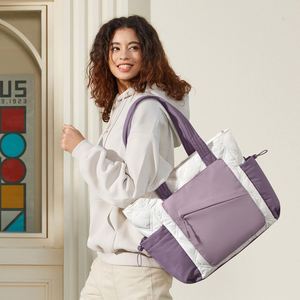 Custom Shopping <b>Bag</b> Women Puffer Tote <b>Bag</b> for <b>Work</b> Travel Nurse Lightweight Quilted <b>Bags</b> with Compartments - Product Image 2