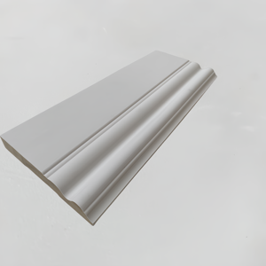 บัวเชิงผนังไม้เนื้อแข็งเคลือบกีซอสีขาว - Product Image 2