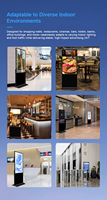 32 55 Zoll LCD Totem-Kiosk Werbeplayer Ultraflacher Indoor-Stand-Digital-Signage-Bildschirm mit Animation für U-Bahn und Restaurants