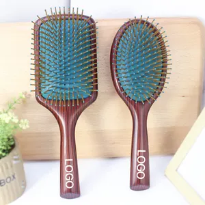 wooden comb beech wood green rubber air cushion hairbrush eco-friendly hairdressing straighter hair dryer airbag bamboo brush