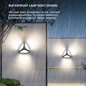 Lampe murale LED à énergie solaire à économie d'énergie, design spécial 12W/840lm - Product Image 2