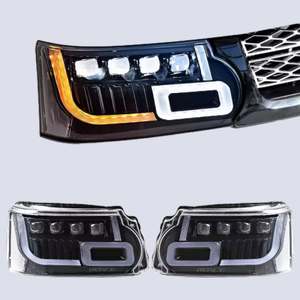 Pour Land Rover Range Rover 2010-2012, mise à niveau vers le style Defender, phare à LED à 4 lentilles, L322 DOT, phare avant, phare - Product Image 3