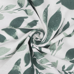 Mantel Tejido 100% Algodón con Diseño de Hojas Estampadas en Toda la Superficie, 150x300cm, 180gsm, Hecho en India - Product Image 1