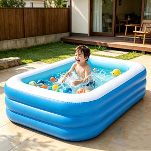 <span class=keywords><strong>Piscine</strong></span> gonflable rectangulaire familiale bleue et blanche, vente en gros pour fabricants, modèle 1209030. - Product Image 1