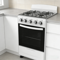 Kompor Gas 4 Tungku Berdiri Sendiri 20 Inci dengan Oven untuk Penggunaan Rumah Tangga dan Taman