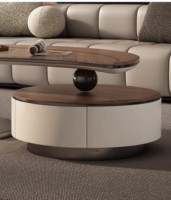 Table basse en bois en forme de feuille Voxhome, style moderne, salon, meubles de maison créatifs, table centrale de designer irrégulière