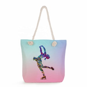<span class=keywords><strong>Sac</strong></span> <span class=keywords><strong>à</strong></span> <span class=keywords><strong>main</strong></span> imprimé de style sportif de gymnastique pour femmes Offre Spéciale <span class=keywords><strong>sac</strong></span> fourre-tout de plage <span class=keywords><strong>à</strong></span> bandoulière réutilisable d'usine fermeture <span class=keywords><strong>à</strong></span> glissière pour les étudiants Shopping - Product Image 3