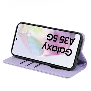 Funda <span class=keywords><strong>de</strong></span> cuero PU magnética con correa más vendida para Samsung Galaxy S25 A53 Flip Folio Kickstand Cover Girl Phone Mobile Phone Bags - Product Image 5