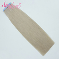 Dernier stock important de qualité supérieure # Extensions de cheveux blondes 613 Remy à bandes adhésives, 100% cheveux humains Remy double épaisseur
