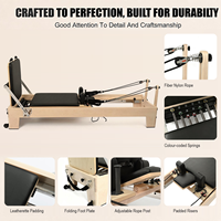 Machine de Pilates Reformer en Bois d'Érable OEM ODM Marque Privée 118KG Certifiée BSCI Logo Personnalisé Approvisionnement en Gros Mondial