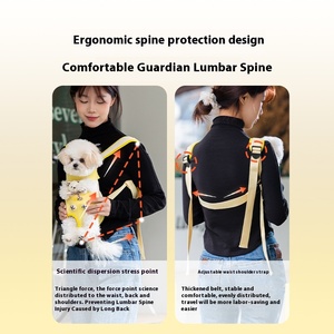 Karikatür sevimli ayı köpek sırt çantası büyük katı desen evcil hayvan taşıyıcı düğme kapatma ile açık taşınabilir kullanım bahar yaz küçük köpekler - Product Image 3