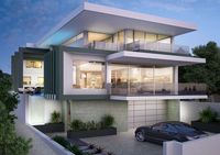 Maison modulaire moderne de 135 m², 4 chambres, 3 salles de bain avec cuisine, maison préfabriquée avec toit en pente