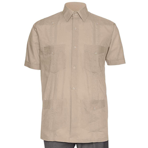 <span class=keywords><strong>Camisa</strong></span> Guayabera de <span class=keywords><strong>Manga</strong></span> <span class=keywords><strong>Corta</strong></span> para <span class=keywords><strong>Hombre</strong></span>, Colección Caballero, Estilo Cubano, Aspecto de <span class=keywords><strong>Lino</strong></span> - Product Image 2