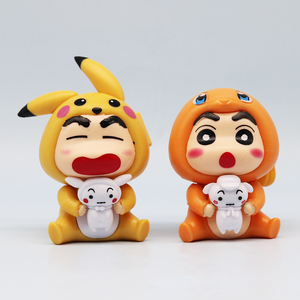 Accesorios Lovely Cartoon Pokemoned <span class=keywords><strong>Shin</strong></span>-<span class=keywords><strong>Chan</strong></span> 3D PVC Juegos de figuras de acción Venta al por mayor Car Cake Decoración Figuras de acción - Product Image 6