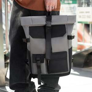 Sac à dos personnalisé OEM pour homme, imperméable, à enroulement, grand, pour ordinateur portable, sac à dos unisexe, décontracté, sport, voyage, école, étudiant - Product Image 6