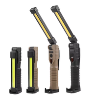 Lampe de travail pliable ABS rechargeable par USB avec base magnétique, idéale pour les urgences routières en extérieur et les réparations automobiles